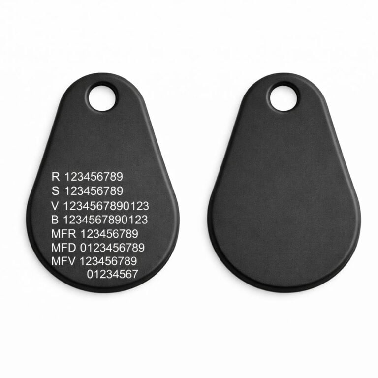 Combi EM4200 + Mifare 1k ABS Pro Black – 2,9 mm Ferdige systemnumre (dobbel)