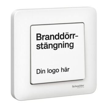 Exxact strömställare Utvändig - Valfri gravyr "Branddörrstängning" Logo