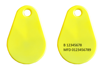 Vanderbilt Entro Tag Combi EM4200/Mifare1k Yellow Adapted for Vanderbilt Entro Pass System