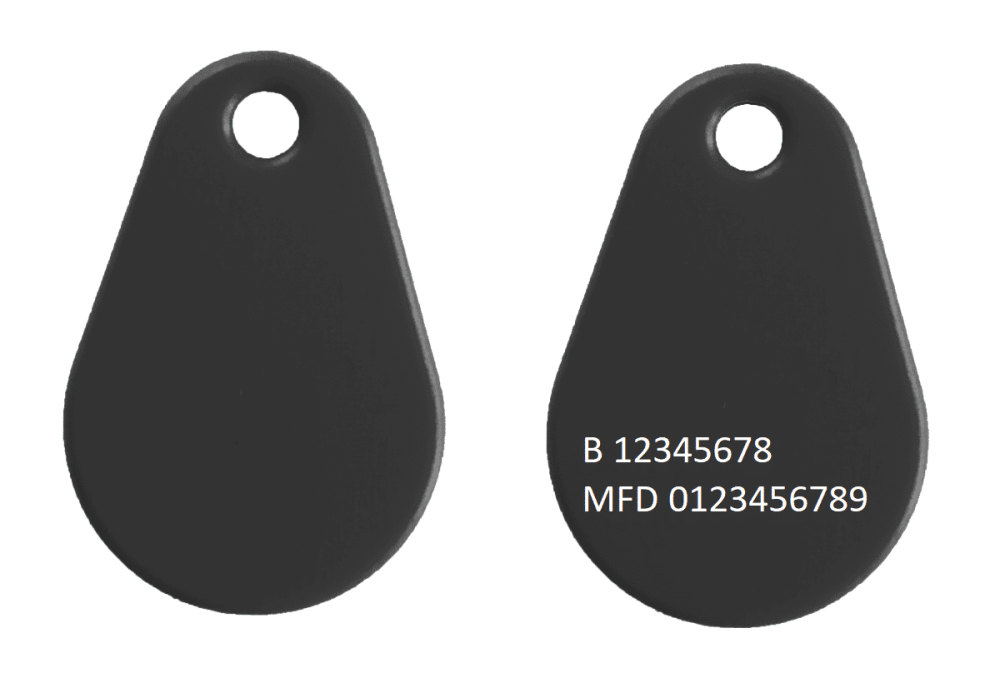 Vanderbilt Entro Tag Combi EM4200/Mifare1k Black Tilpasset for Vanderbilt Entro Access System