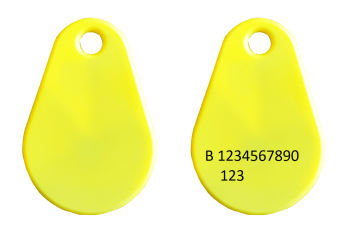 Vanderbilt Omnis Tag EM4200 Yellow Adapted for Vanderbilt Omnis Pass System