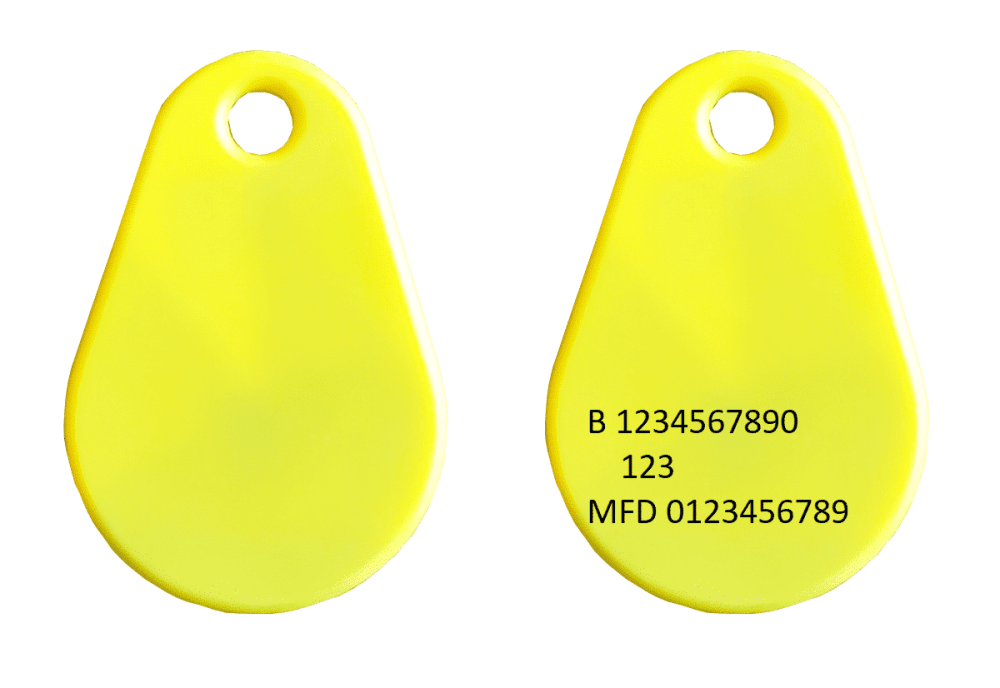 Vanderbilt Omnis Tag Combi EM4200/Mifare1k Yellow Adapted for Vanderbilt Omnis Passer system