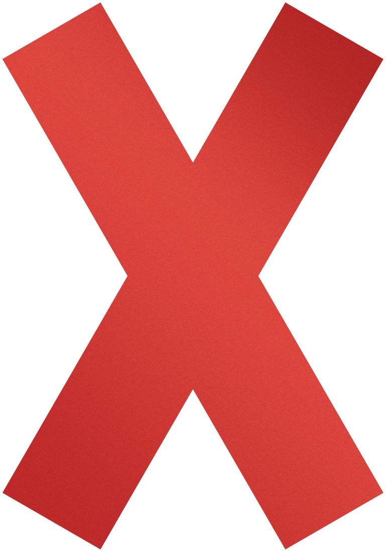 Absperrsymbol „Kreuz“, abnehmbar