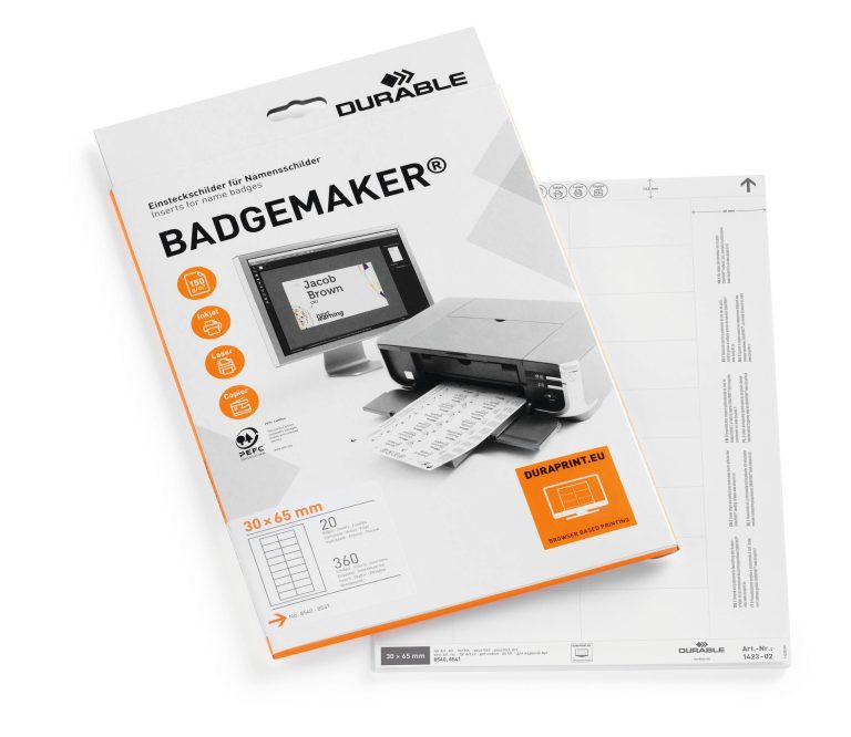 Etykiety BADGEMAKER® na tabliczkę znamionową 30x65