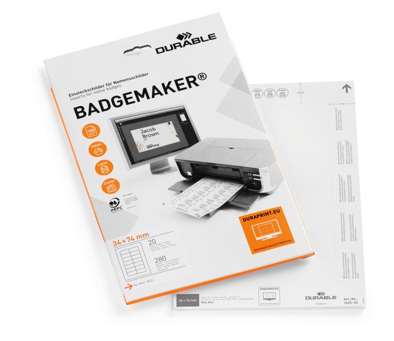 BADGEMAKER®-tarrat nimikilpeen 34x74