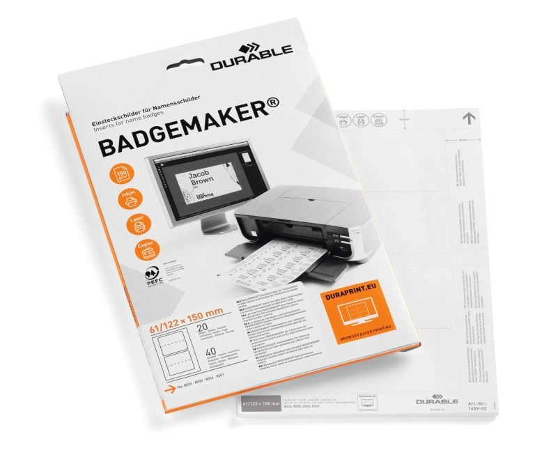 Etykiety BADGEMAKER® do szyldu stołowego 61x150