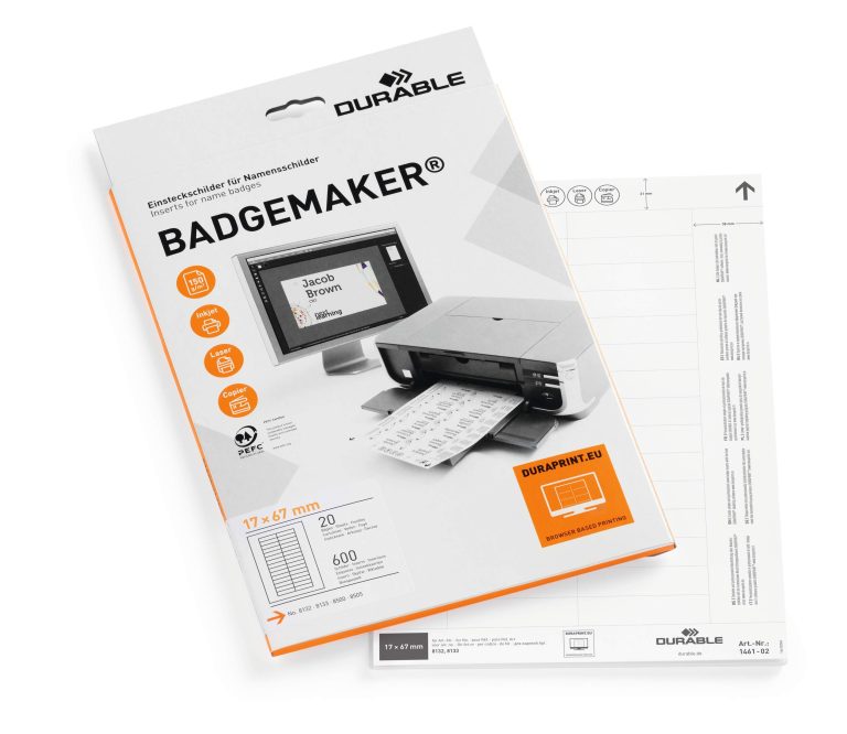 Etykiety BADGEMAKER® na tabliczkę znamionową 17x67