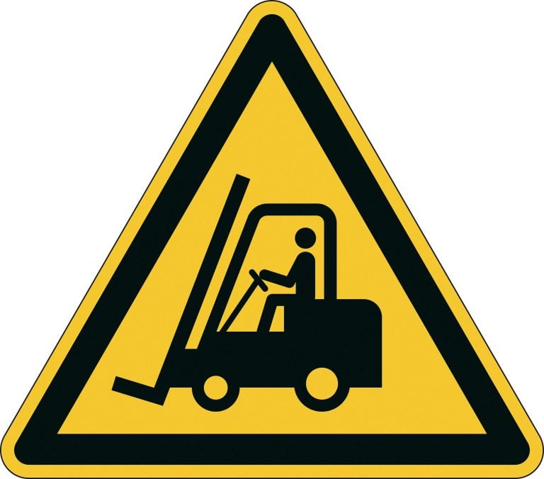 Advarselsmærkat "Advarsel for gaffeltrucks"