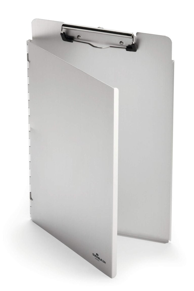 Schrijfblok aluminium met cover A4