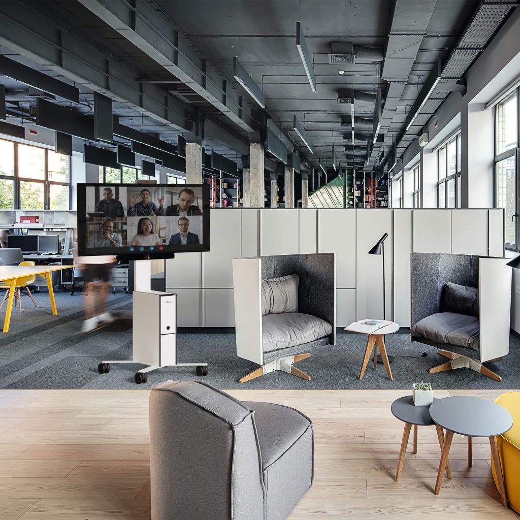 TV stativ på hjul COWORKSATION® – Image 3