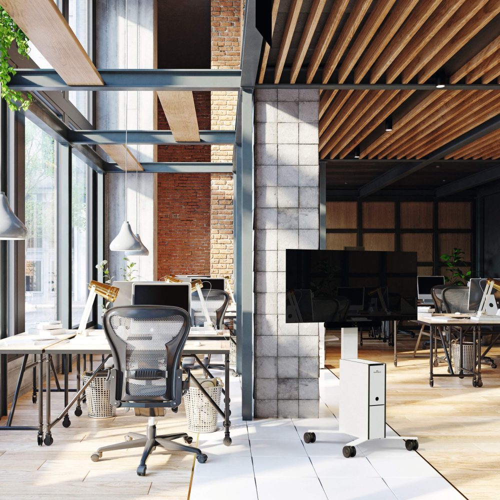TV stativ på hjul COWORKSATION® - obrazek 4