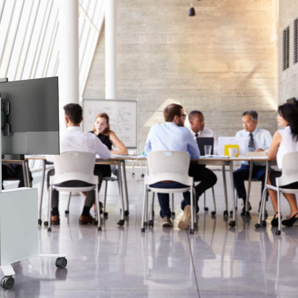 TV stativ på hjul COWORKSATION® - obrazek 8