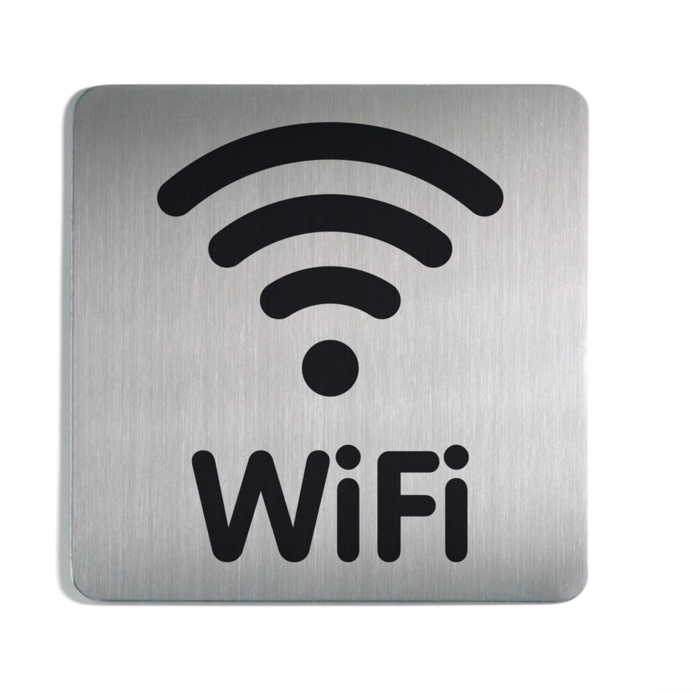 Fyrkantig symbolskylt WiFi