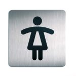 Quadratisches Symbolschild WC-Damen
