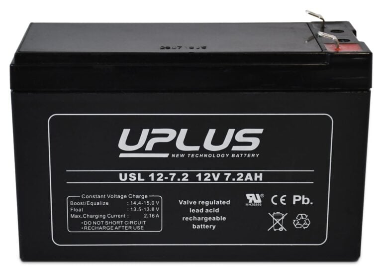 Accu 12V 7,2Ah UPLUS voor 10-12 jaar Pro-versie