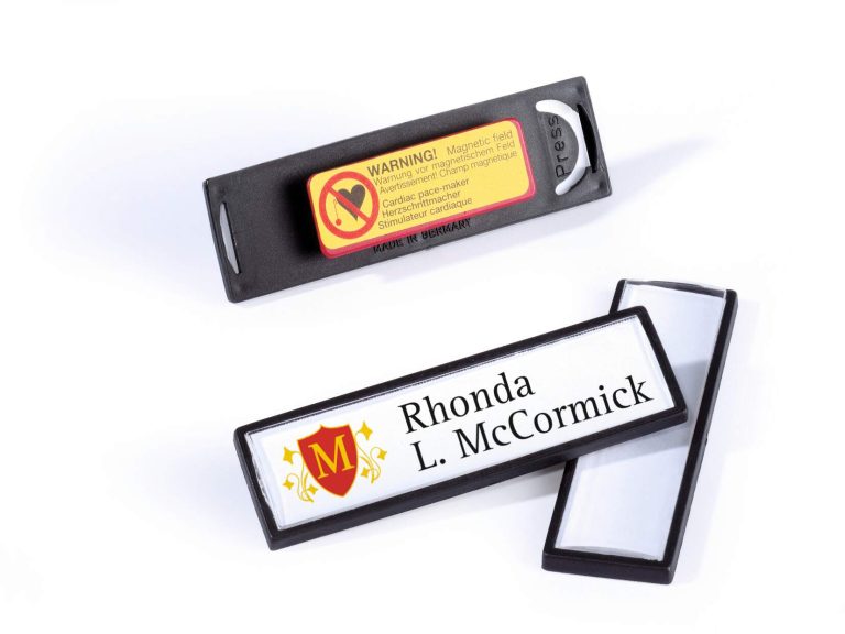 Naamplaatje CLIP CARD 17x67, magnetische bevestiging