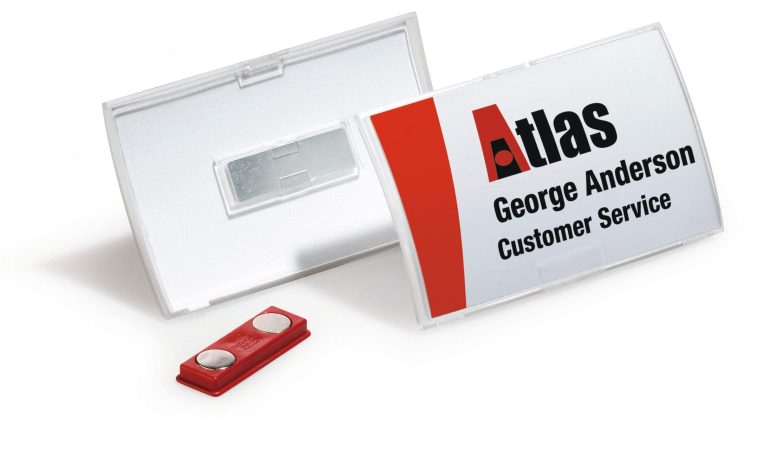 Name plate CLICK FOLD 40x75, magnetic attachment