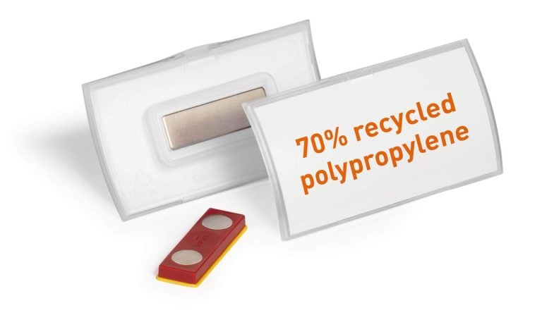 Nameplate CLICK FOLD 40x75 with magnet fix (place&hold)