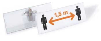 SET de placas de identificación 40x105, pin/clip + hoja de etiquetas A4