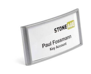Nameplate CLASSIC 30x65, pin/clip attachment