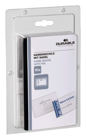 Namensschild 54x90, Stifthalter 10er-Pack