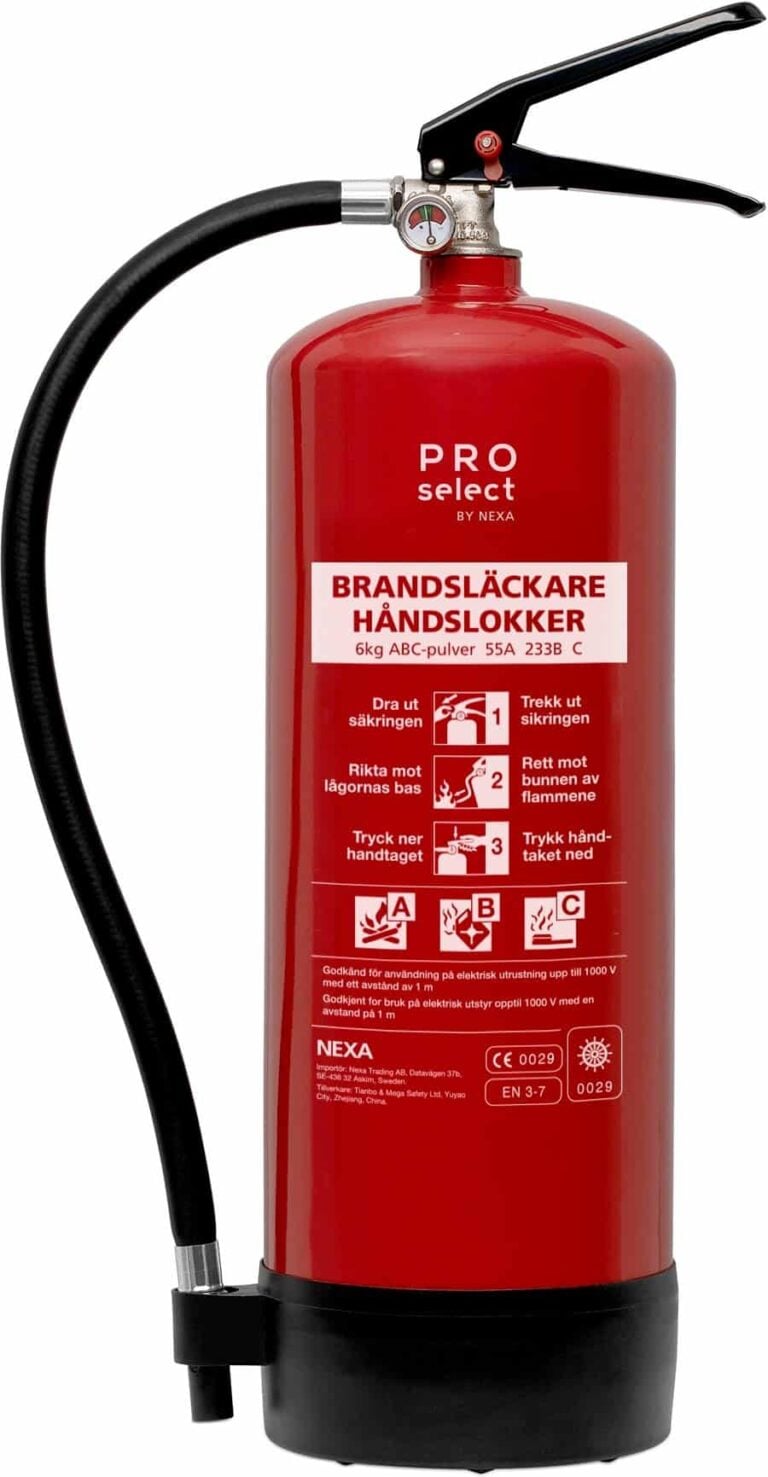 Pulverslokker 6 Kg 55A Rød