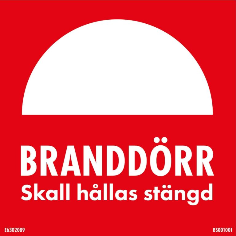 Skilt Branndør 150X150 Mm