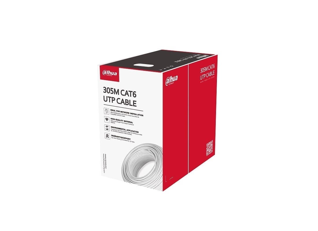 Câble réseau 305M Cat6 UTP Excellent pour caméra, vidéosurveillance et données.