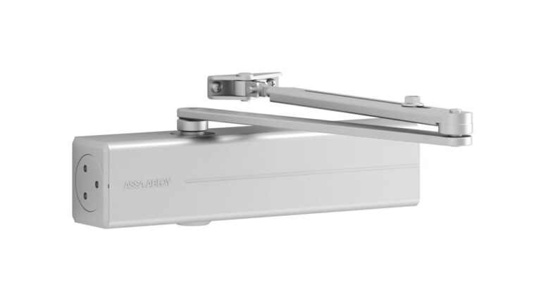 Cierrapuertas ASSA ABLOY DC300 – Kit completo – EN 3-6 – Brazo de montaje – Plata