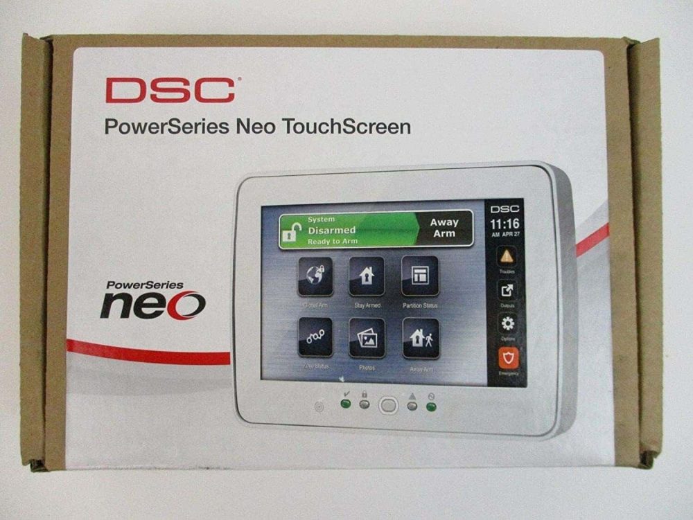 DSC HS2TCHP TouchScreen 7 inch Keypad with Prox Supportv White (English + 5 language) – Bild 3