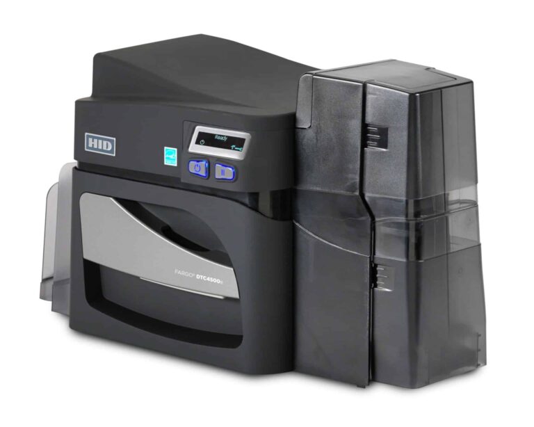 Impresora de tarjetas Fargo DTC4500e - Impresora de tarjetas de identificación (doble cara)