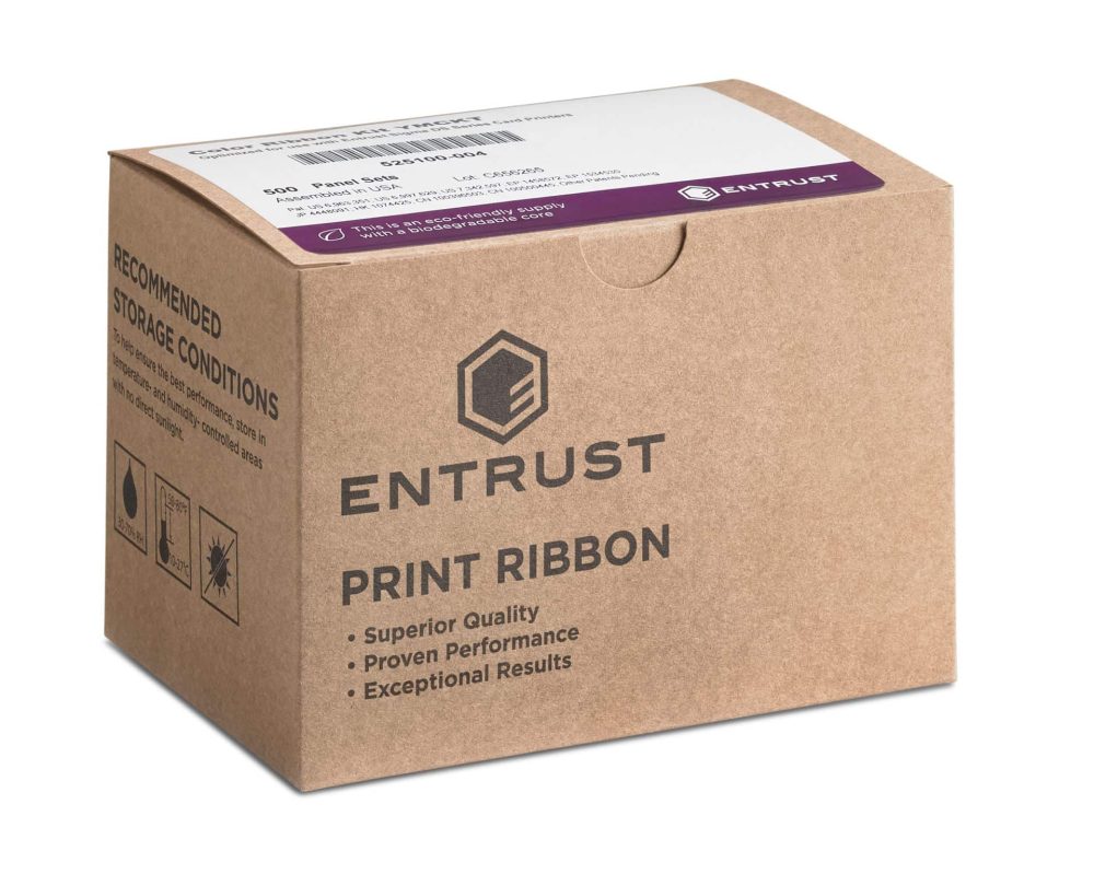 Entrust 525100-011 YMCKF-KT Full Colour Ribbon (300 Prints) - Afbeelding 3