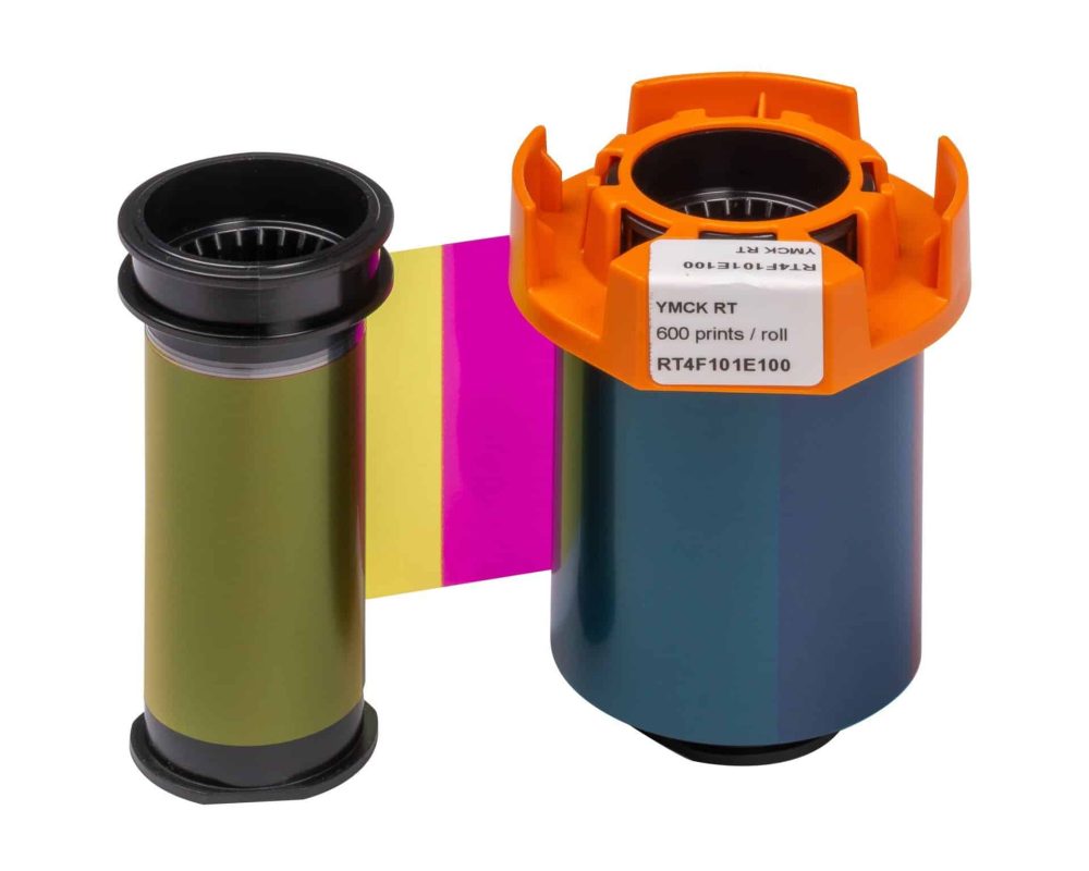 Evolis Agilia RT4F101E100 YMCK fargebånd (600 utskrifter)