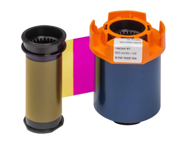 Evolis Agilia RT5F102E100 YMCKK-bånd (600 utskrifter)