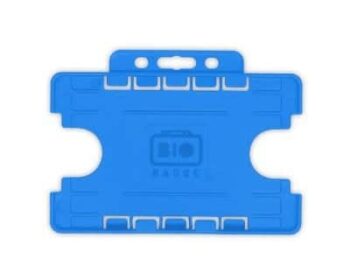 Portatarjetas de identificación horizontal de doble cara serie Eco para tarjetas CR80 (paquete de 100)