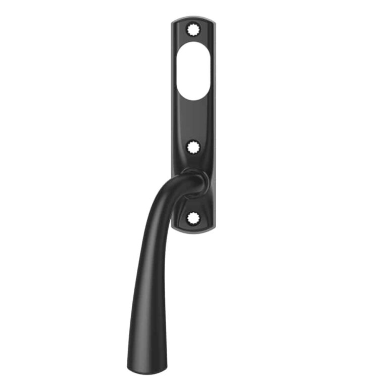 Espagnolette-Griff Griff Tyresö 301TL Links Lange Platte ohne Feder Schwarz - Roca