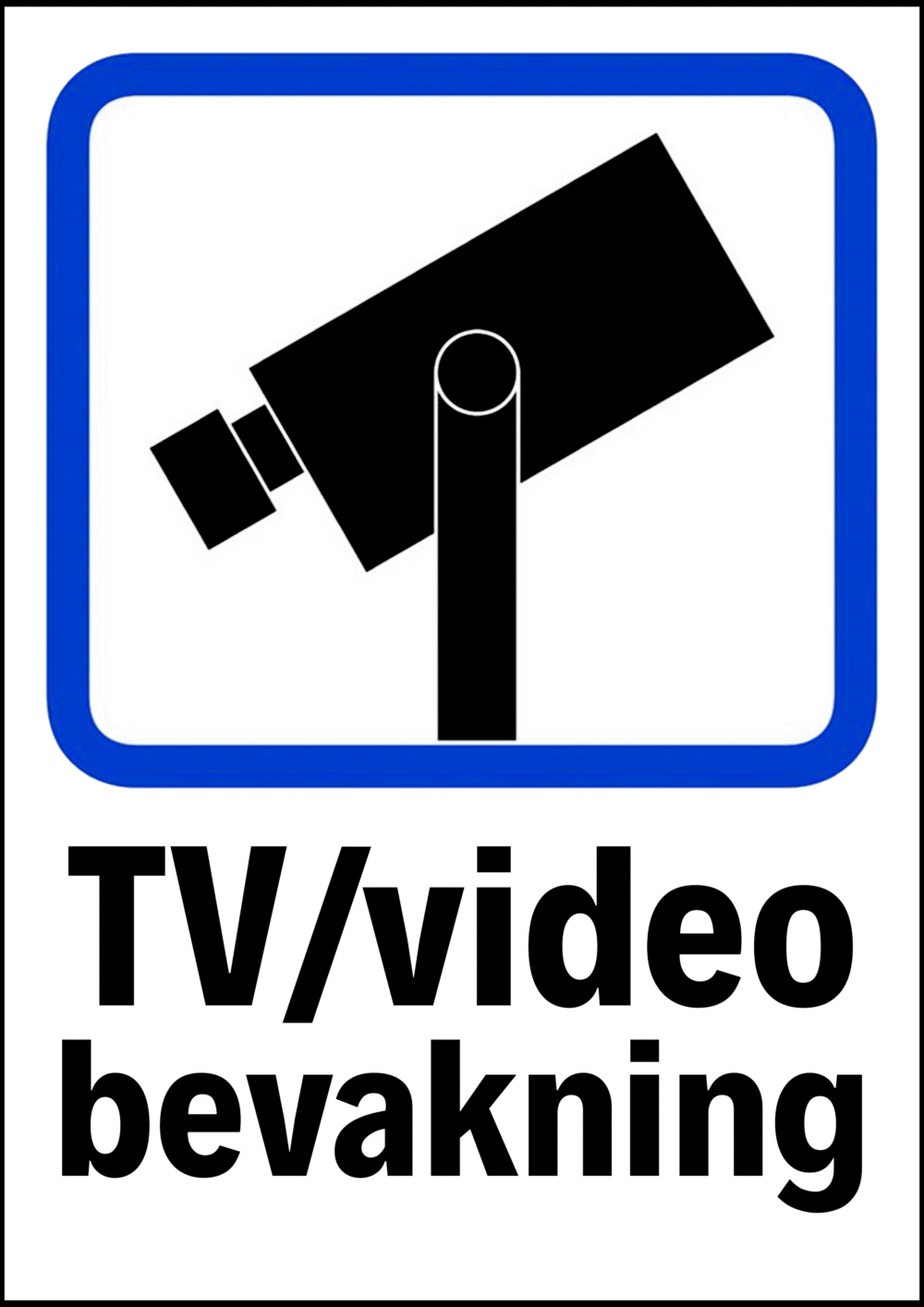 Kameraövervakning Skylt - Aluminium A5 - TV/Videobevakning