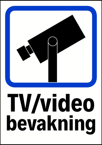 Kameraüberwachungsschild – Aluminium A5 – TV/Videoüberwachung