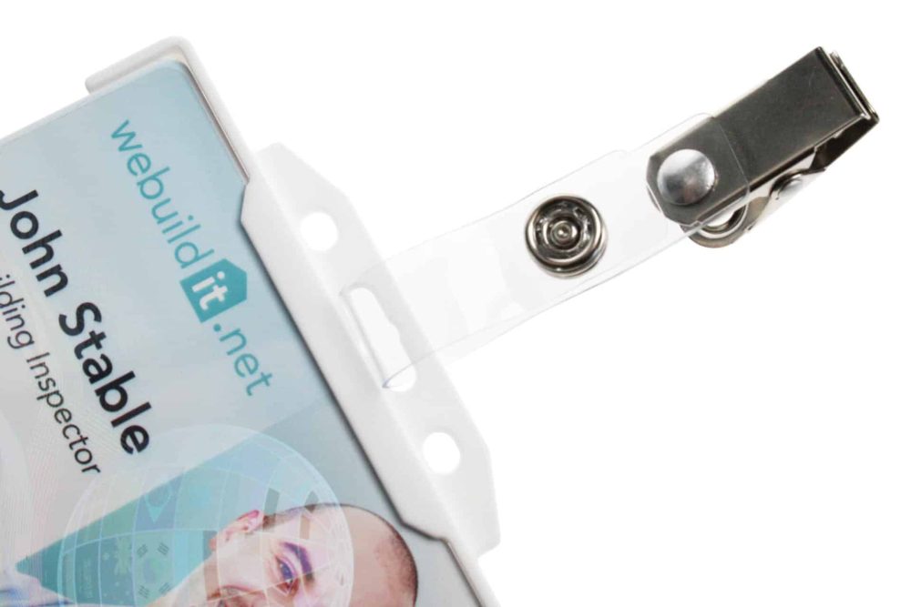 Krokodil ID-kortklämma med nylonband och förstärkning (100-pack) - Imagen 3