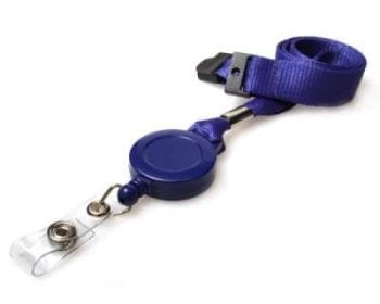 Nyckelband Eko Blå - Navy 15 mm med jojo 50-pack