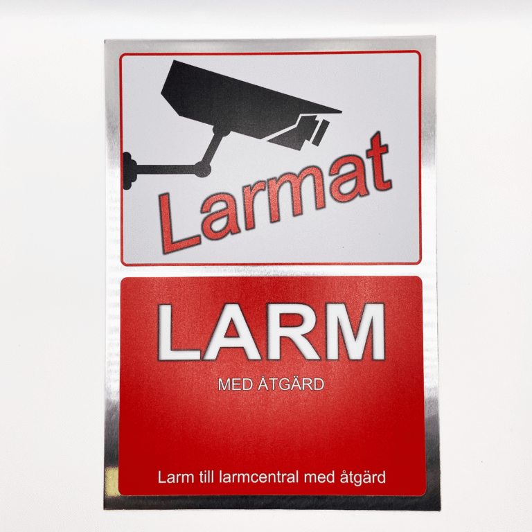 Alarm sticker Aluminum Self-adhesive Large (A5) 148x210mm