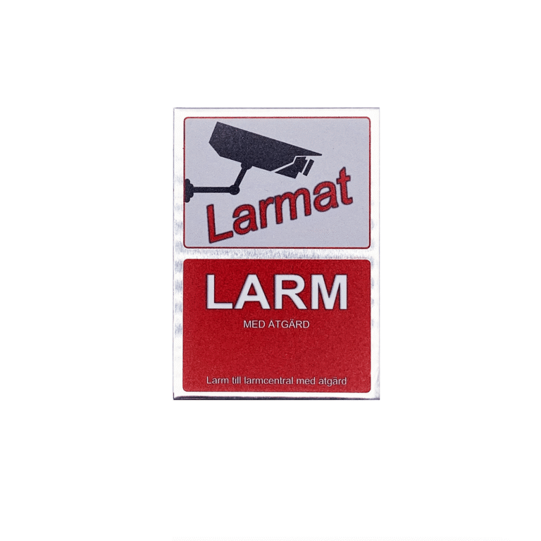 Alarm sticker Aluminum Self-adhesive Small (A8) 52x74mm