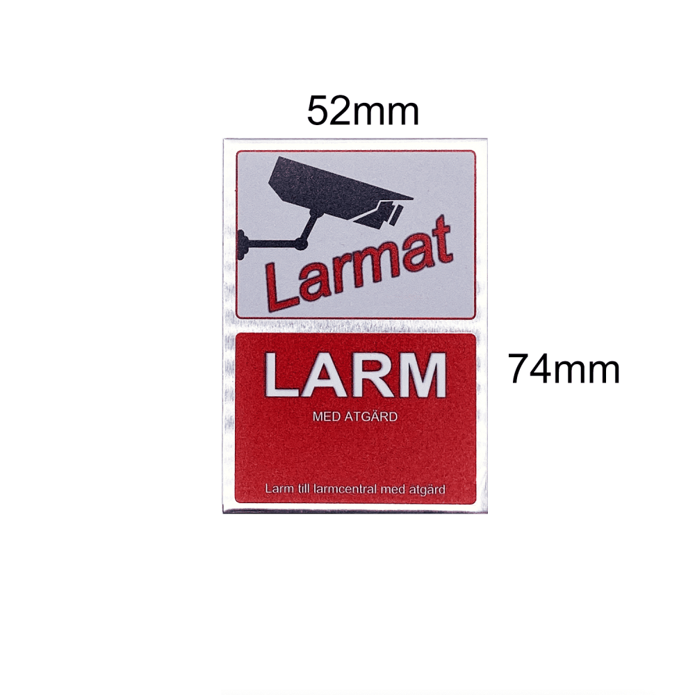 Larmdekal Aluminium Självhäftande Liten (A8) 52x74mm – Image 5