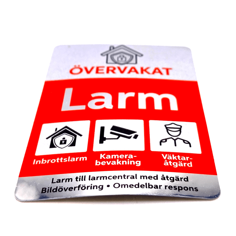 Alarmsticker Premium - Metallic Look - Zelfklevend - 52x74mm (A8)