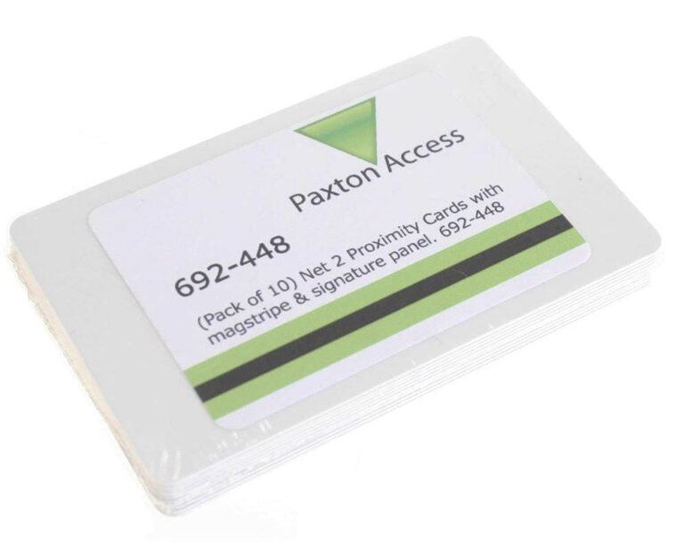 Paxton 692-448 Net2 Cartes ISO de proximité avec bande magnétique et panneau de signature (lot de 10)