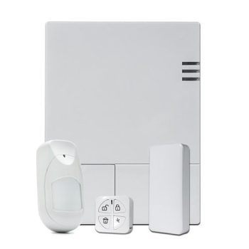 RISCO RW432P811EUA Panel LightSYS+ na 128 stref, 4G, WiFi, zestaw głosowy i IP z iWave PET, kontaktronem magnetycznym RWX78 i pilotem Panda, biały