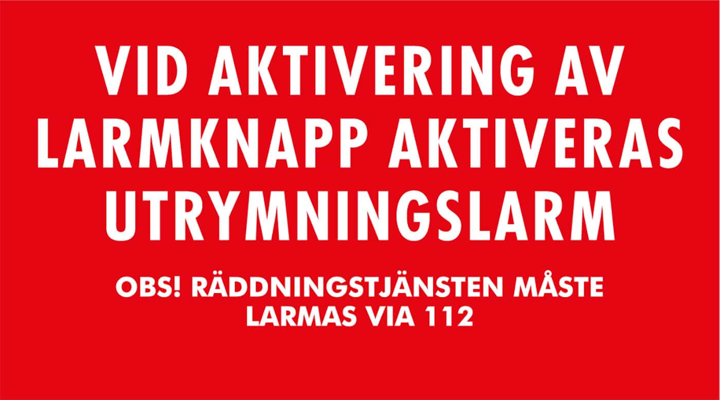 SKILT 90X50 RØDT PLASS. AKTIV