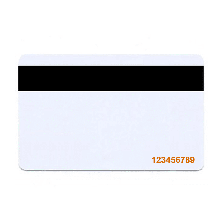 Plastkort med Magnet HiCo + unika 9 siffror kodade på spår 3 standard format