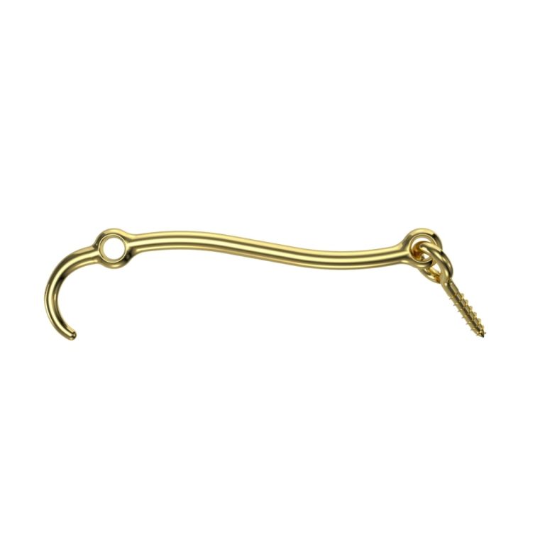 Storm hook Brass plated