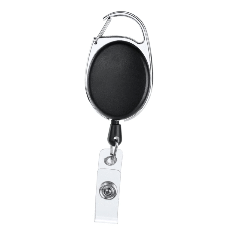 Uttrekkbar nøkkelring med Yo-Yo-snor og klips - Moderne design - Svart
